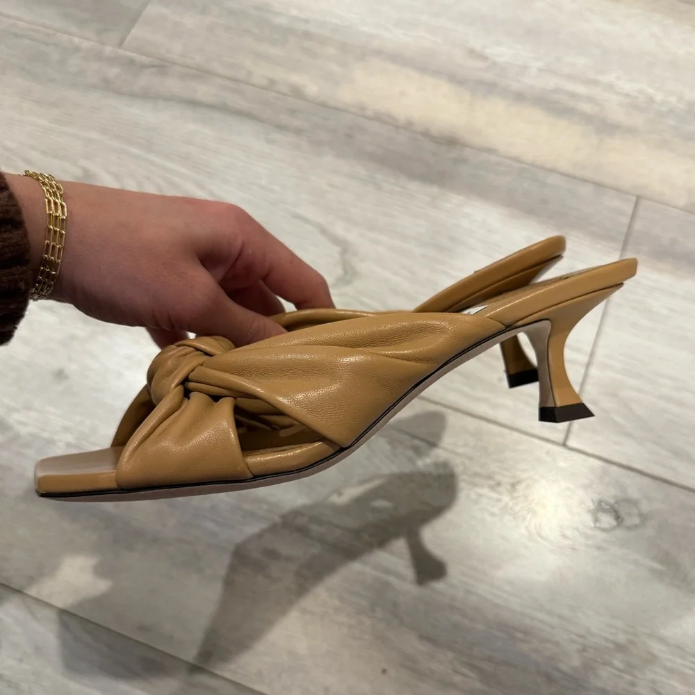 LIKE NEW Jimmy Choo Avenue 50 Leather Sandal in Beige size 36 - Picture 4 of 5